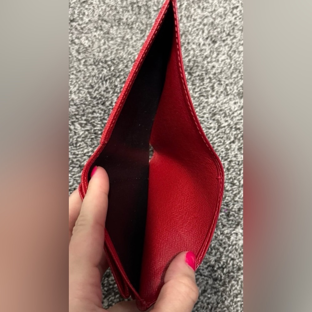 Louis Vuitton red epi leather compact wallet - Picture 4 of 7